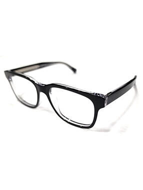Maui Jim MJO2211-02K Large Polished Black Square Eyeglasses 55-18 145 Italy